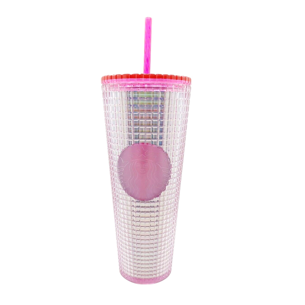 Starbucks Pink Gridded 24oz Tumbler